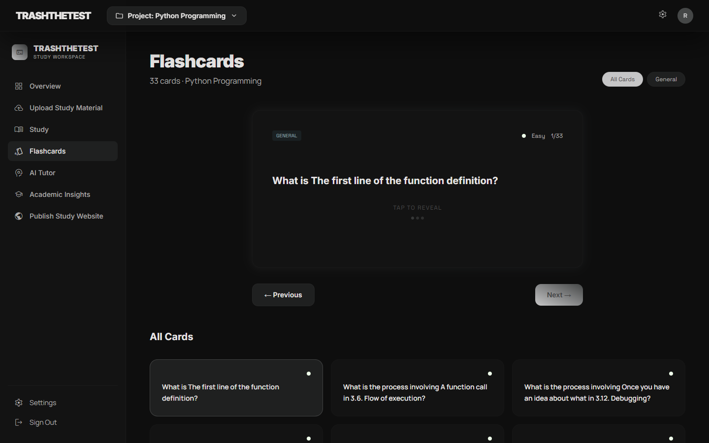Flashcards